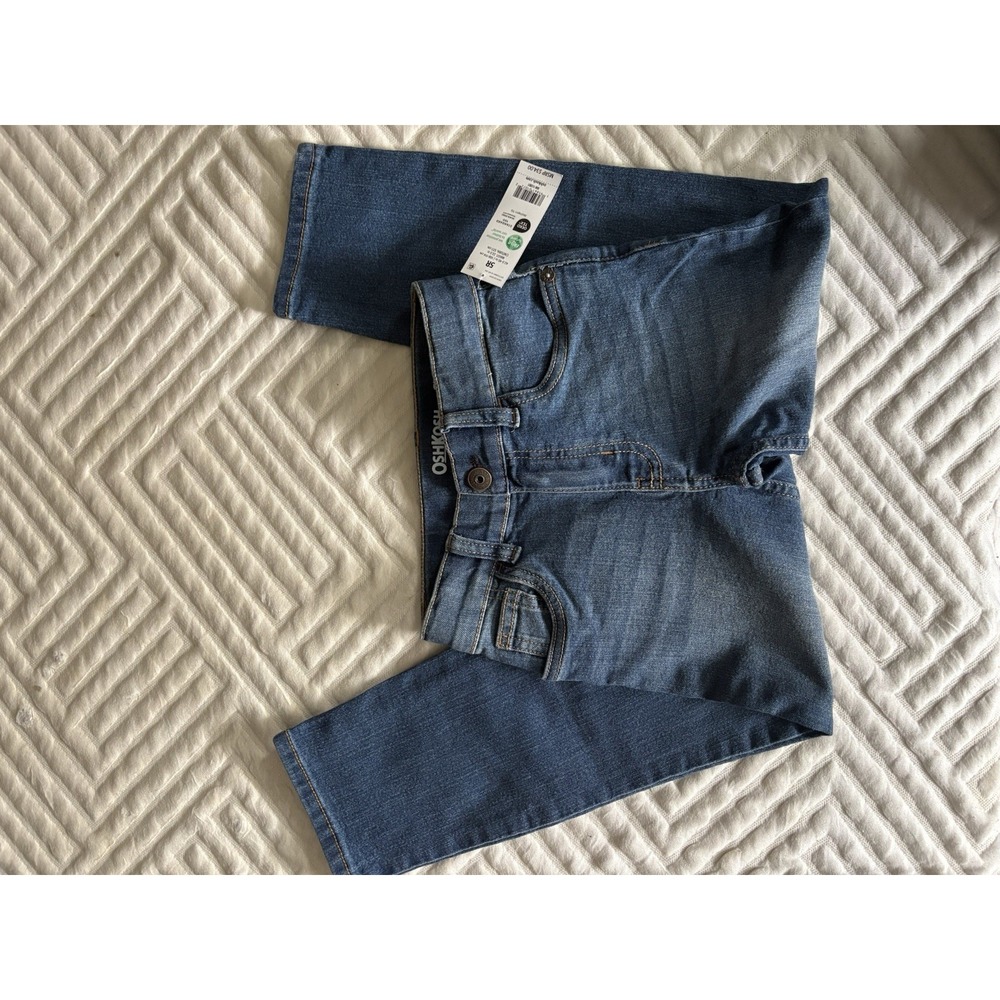 OshKosh B'gosh Boys Straight Jeans 5R/5A Blue Stretch Denim